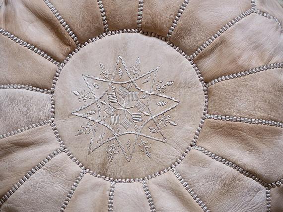 Set of 3 Handmade Poufs - yasmarhandicrafts