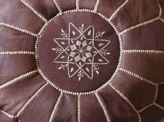 Set of 3 Handmade Poufs - yasmarhandicrafts